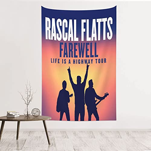 Catell Rascal Music Flatts Tapestry Wall Tapestries Decoration For Bedroom Curtains Dormitory Door 60X40 Inch #TOP1