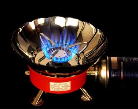Vista 5 de WANGYONGXIANG Portable Camping Gas Stove Lightweight Windproof Backpacking Gas Stove Outdoor Camp Stove Burner with Piezo Ignition and Adjustable