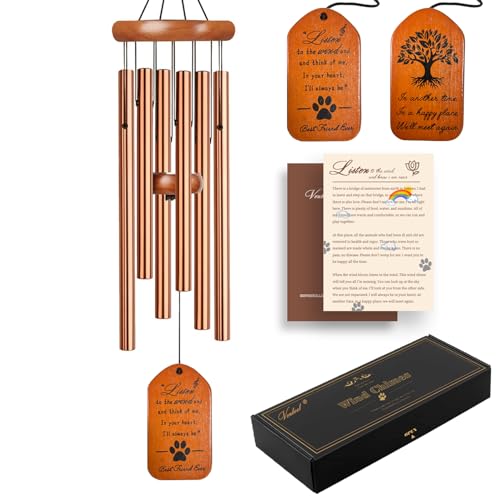 28" Pet Memorial Sympathy Wind Chime, Dog Memorial Gifts, Pet Loss Gifts