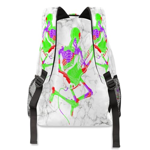 Sac à dos crâne rock grand format avec compartiment PC portable