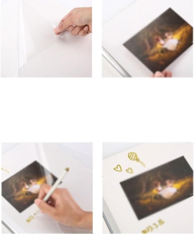 Travel Growth Commemorative Book ﻿ Self Adhesive Laminated Loose Leaf Photo Album Folder Handmade Commemorative Album Applicable to photos, receipts, star cards, etc