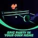 Blacklight Ping Pong Set, Glow in The Dark Ping Pong, UV Floodlight Table Tennis, Neon Table Tennis, Ceiling Attachment
