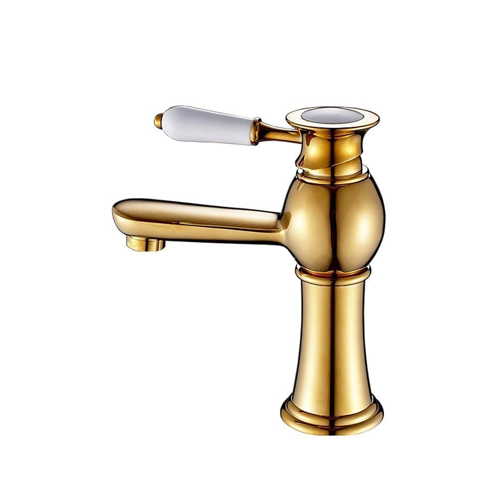 Robinet de salle de bain en cuivre doré au design magique haut de gamme