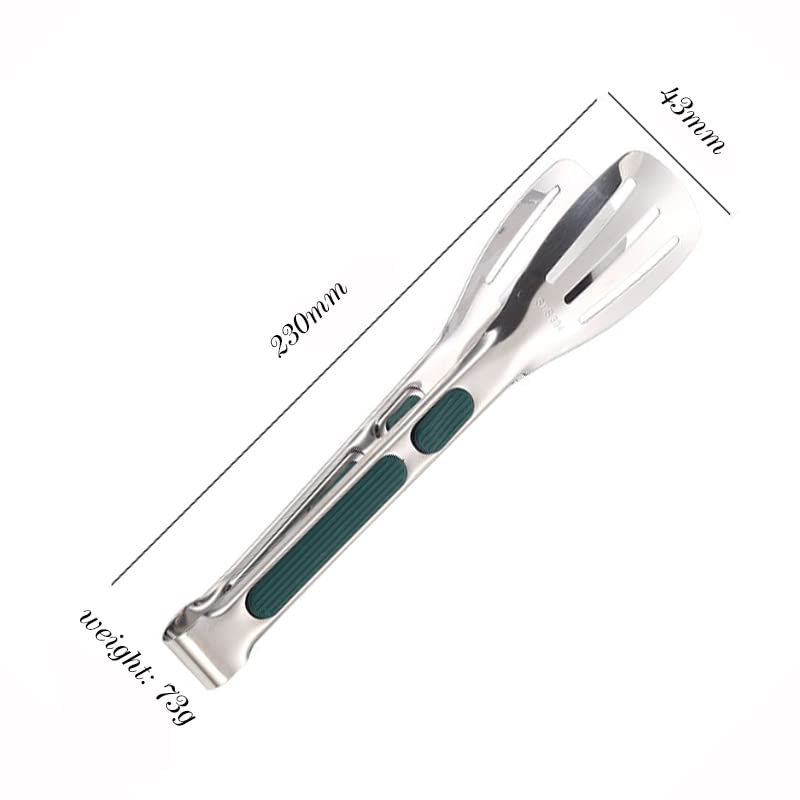 Kitchen Tongs - 23 cm 9 inch,304 Premium Stainless Steel Ice Sugar Tongs,Heavy Duty Food Clamps,Heat Resistant and Non-Slip Handle,Serving for Cooking Sweets Cake Wedding Party Salad and Barbecue - Image 3