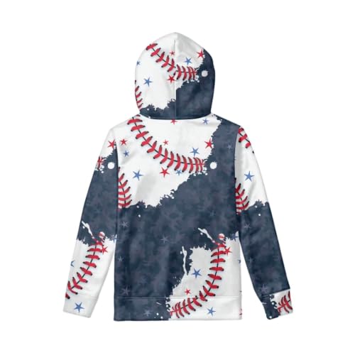 Image of WELLFLYHOM Boys Hooded Sweatshirts Hoodie Pullover Cool Graphic Crewneck Blouses Size 6-16