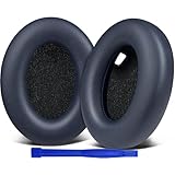 SOULWIT イヤーパッド イヤークッション 交換パッド、Sony WH-1000XM4 (WH1000XM4) ヘッドセット用 ヘッドホンパッド 互換性 パッド ソフトレザー 高密度フォーム 厚みを追加 イヤーカップ (ブルー)