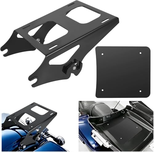 Tour Pack Mount Bracket with Tour Pack Plate Compatible with Touring CVO Street Glide Road King Road Glide 2014-2025 Electra Glide Standard 2019-2022, Tour Pack Mount Kit
