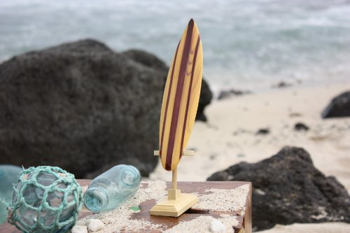 Classic Surfboard w/ Stand 6" - Surf Decor Hawaii - Trophy : Amazon.in ...