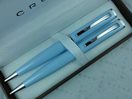 Image of Cross Limited Edition Sage Cerulean Blue Pen and Pencil Set