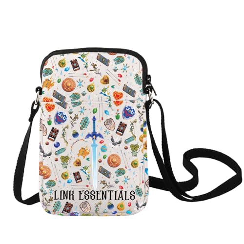 LEVLO Cartoon Game Crossbody Bag Cartoon Game Fans Gift Link Essentials Game Shoulder Bag Gamers Merchandisese