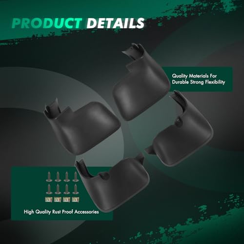 Image of SCITOO 4PCS Mud Flaps Front & Fear Splash Guard set suitable for Lexus RX350 for Lexus RX450h 2010-2015 ‎PT769-48100