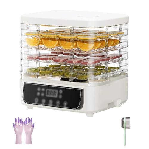 Freeze Dryer Machine For Home,5 Floors Freeze Dryer Machine,Small Freezes Dryers For Home,Freezes Dried Candy Machines, for Kitchens, Fruits, Nuts, Meats, Vegetables (Button,White)