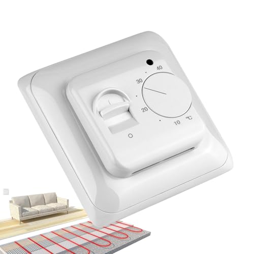 Termostato de botón mecánico - Controlador de calefacción Manual | Termostato Ajustable Ajustable de Alta Capacidad, regulación de Temperatura precisa para Edificios comerciales y residenciales