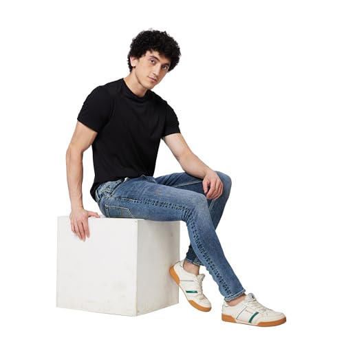 Image of Spykar Men's Skinny Fit Low-Rise Casual Jeans