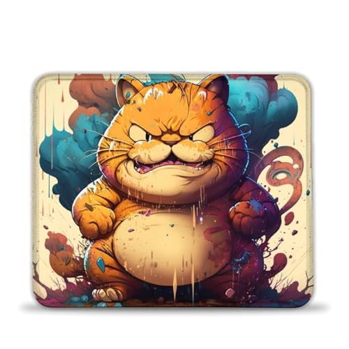 LLONGKT Tappetino per mouse da gioco gatto (20 x 24 cm) lavabile in tessuto micro tessuto anti-sudore, monitoraggio senza indugio, bordi cuciti antiscivolo per una maggiore velocità e controllo.