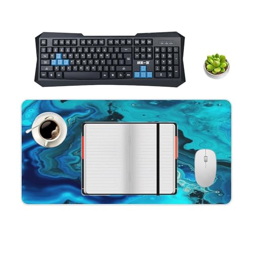 Pad Mouse Grande Rubber Azul Turquesa 30x60cm miniatura 4