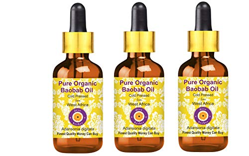 Huile de Baobab contre la peau sèche et les cheveux ternes - Solution Pure 3x100ml