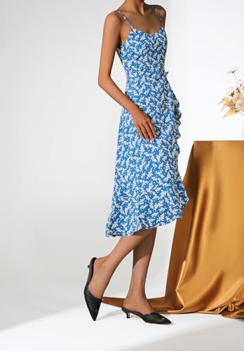 NobleOnly Mesh Mules for Women Close Pointed Toe Kitten Heels Slip on Backless Dress Wedding Casual Pumps 1.4 Inches Heels3