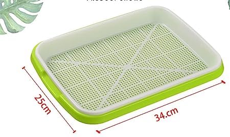 Image of Harvest House Germination Plastic Tray (Pack of 3) | Hydroponics Sprouter and Grass Growing Tray | Aquaponics Tray for Garden, Home and Office | Plant and Vegetables Growing kit Tray