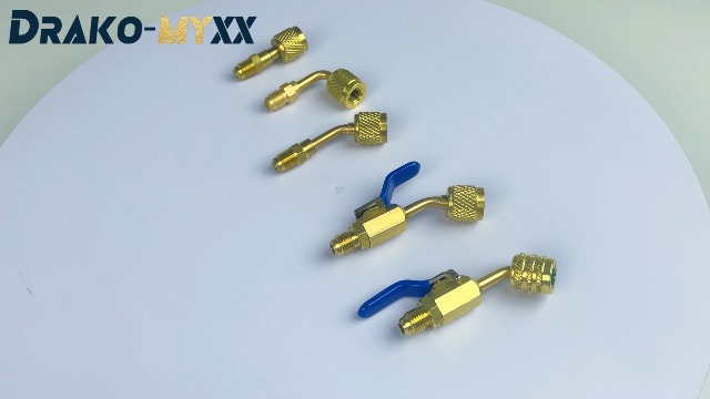 Adaptador derecho e izquierdo 1/4" para refrigerante A2L miniatura 7