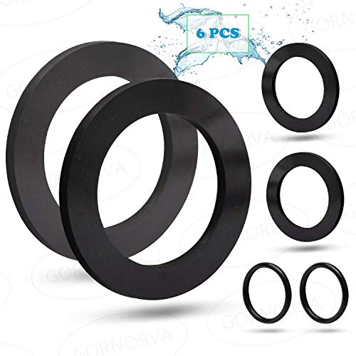 GORNORVA 25076RP Large Strainer Rubber 2 Washer and Ring Kit for 1-1/2in Fittings, 2 O-Ring Rubber Washer for Intex Pool Plunger Valves and 2 Intex Replacement Gasket- 10745, 10262 and 10255
