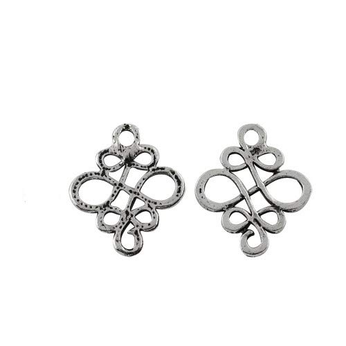 Tibetano Connettori Argento Antico Nodo Celtico