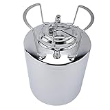 LuckyHigh 2.65 Gallon (10 L) Mini Beer Barrel 304 Stainless Steel HomeBrew Keg with Ball Lock Keg Post System