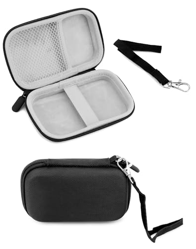 Image of QWORK Grey Portable Microscope Case -2 Pack- Compatible with Carson MicroBrite Plus 60x-120x - Dust-Proof Carry Storage Holder with Zipper Mesh Pocket, Elastic Belt for Secure Transport