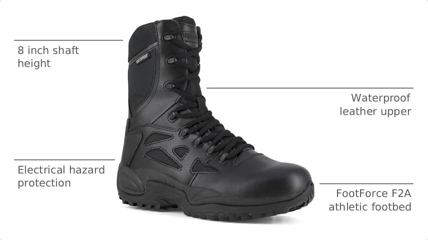 Image of Reebok Work Men's Rapid Response RB8877 Safety Boot,Black