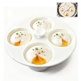 Ceramic Egg Poacher, 4-Cup Egg Poacher Pan Nonstick for Perfect Poached Eggs, Poached Egg Cooker...