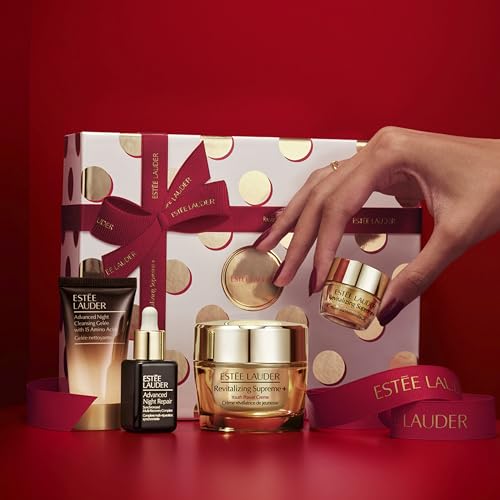 Estée Lauder Revitalizing Supreme+ Holiday Skincare Gift Set | The Lift + Firm Routine | Includes Full-Size Moisturizer 1.7 Ounce + Cleanser 1 Fl Oz, Eye Cream 0.17 Ounce, Face Serum 0.5 Fl Oz - Image 2
