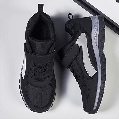 Image of LEADER SHOW Men's Comfortable Walking Shoes Non-Slip Safety Casual Sneakers for Elderly Strap Closure