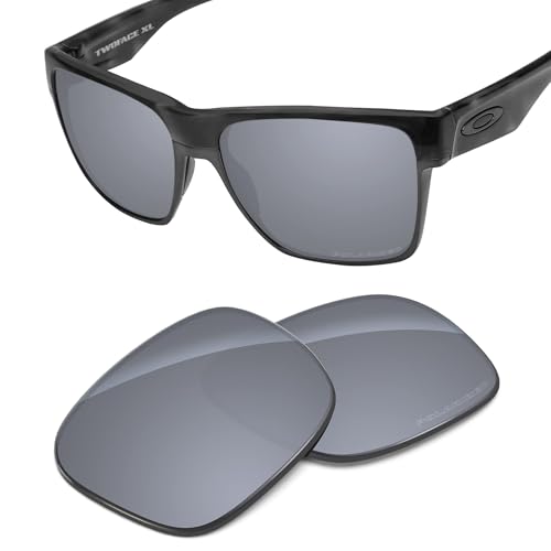 Image of Performance Replacement Lenses Compatible with Oakley TwoFace XL OO9350 Polarized Etched-Silver Metallic