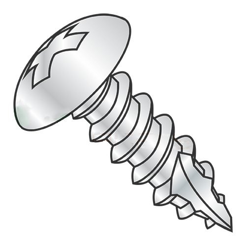 #8 x 3/4" Type A Self-Tapping Screws/Phillips/Truss Head/Type 17 Point/Steel/Zinc/Type 17 Point (Carton: 8,000 pcs)