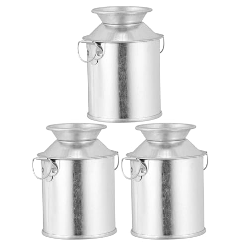 Veemoon 3 Stück Vintage Blumenkübel aus Metall Kleine Dekorative...