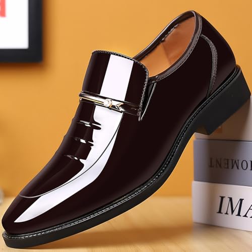 Image of Men's Dress Shoes Business Shoes Patent Leather Formal Derby Fashion Oxford Tuxedo Shoes