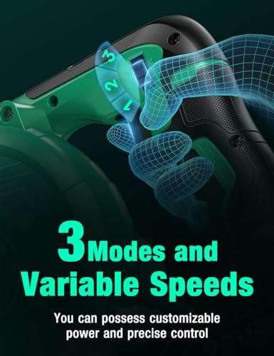 Image of K I M O. Cordless Leaf Blower Vacuum Combo, 3 Nozzles&3 Modes for Inflation & Deflation, 20000RPM 150MPH Variable High Speed, 20Inch Extended Tube, 2 Pack 20V Battery Powered Leaf Blower for Lawn Care