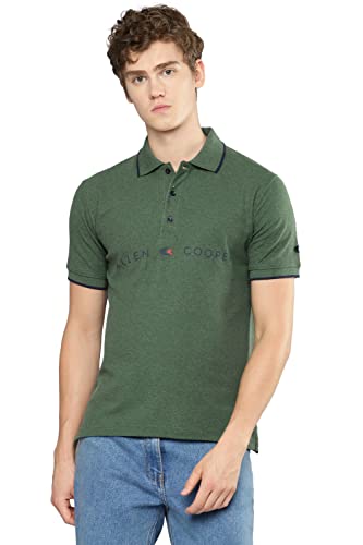 Image of Allen Cooper Solid Pure Cotton Polo Tshirts for Men
