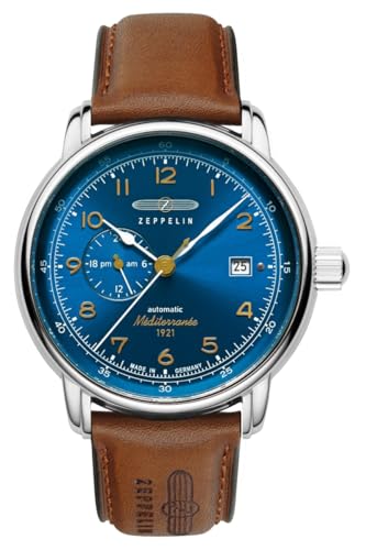Montre Zeppelin pour Homme 9668-3 automatique analogique avec cadran noir