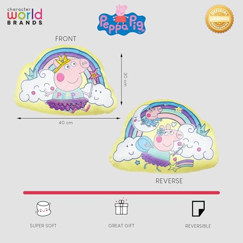 Coussin Peppa Pig Character World rose double face pour lit enfant