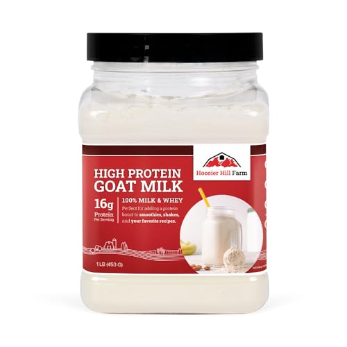 Hoosier Hill Farm High Protein Goat Milk Powder, 1LB (Pack of 1)