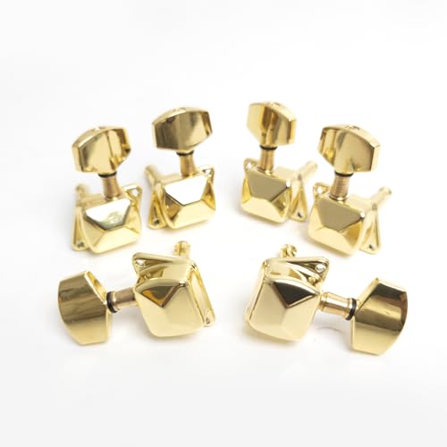 3L+3R semicerrados afinadores de guitarra para guitarra, clavijas de afinación, juego de cabezales de...
