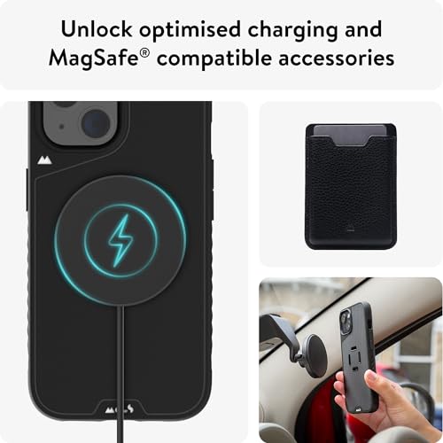 Coque antichoc iPhone 15 Plus Mous Intralock MagSafe noir support mécanique rigide - 5