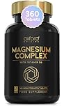 Advanced Magnesium Complex with Vitamin B6 | Made in the UK | Magnesium Supplements for Restless Leg Syndrome Relief, Leg Cramps & Sleep | Mag Citrate, Oxide & VIT B6 | 360 Capsules