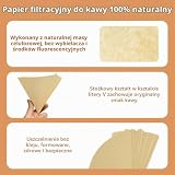 HOTUT Papier filtracyjny do kawy V, 100 sztuk, jednorazowy, rozmiar 2, dla marki i maszyn na rynku