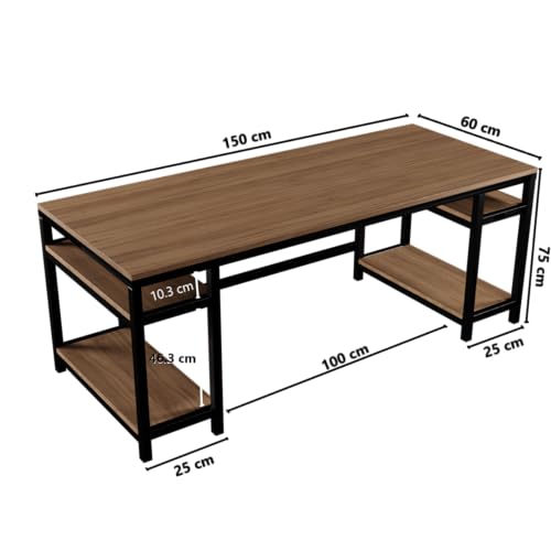 Image of Riyan Luxiwood Edward Computer Table in Engineering Wood for Home & Office, Simple Style Desk, Scratch Resistance Surface, Easy to Assemble. (Beige)