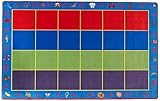 KidCarpet.com ABC Rainbow Seating Classroom Rug with 24 Seats, 7'6' x 12' Rectangle
