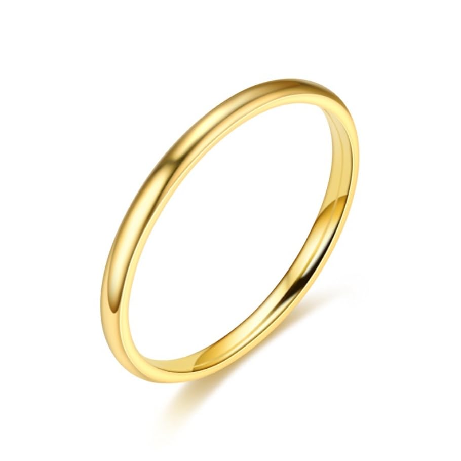 Pliamo Love Ring For Women Men 18K Plated Gold Stainless Steel Trendy Jewelry Wedding Birthday Present Anniversary Best Gifts S6