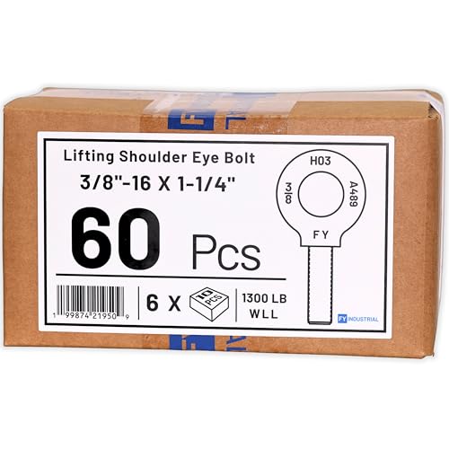 Image of Case of 60 Pcs Lifting Shoulder Eye Bolts 3 /8 inch-16 X 1-1 /4 inch