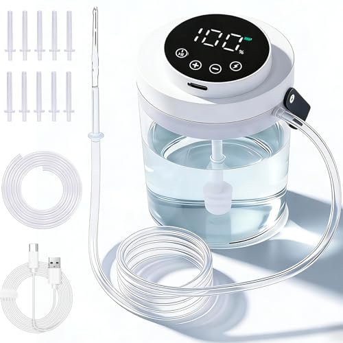 Electric Coffee Enema Kit, Rechargeable 1.5L Enema Bucket Kit for Colon Cleanse Women Men, Coffee-Organic Cleanse Kit with 100-Level Adjustable Water Pressure, LED Display, 10 Replacement Needle Tubes